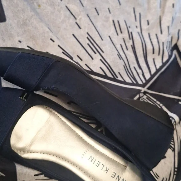 NWOB ANNE KLEIN I FLEX DARK NAVY BLUE SZ  81/2 OLEESA FLATS - Picture 11 of 11
